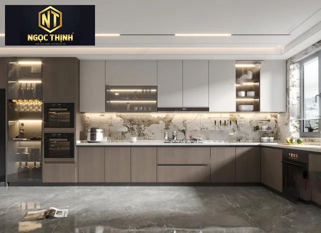 Tủ bếp cao cấp hiện đại Nội Thất Ngọc Thịnh Đồng Nai